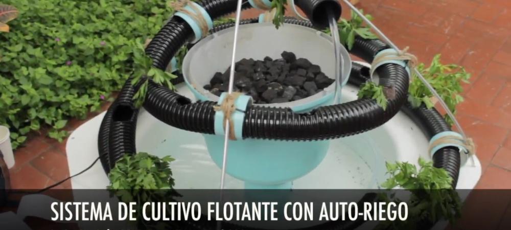Sistema de cultivo flotante con auto-riego