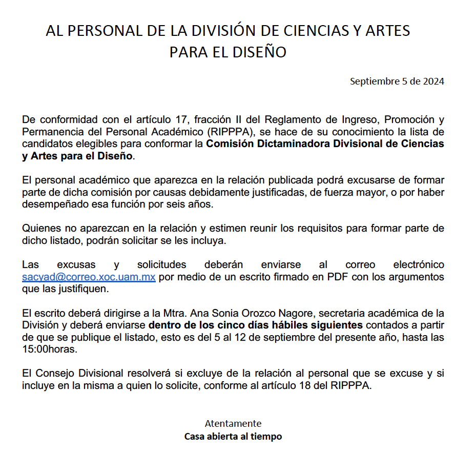 Comisión Dictaminadora Divisional