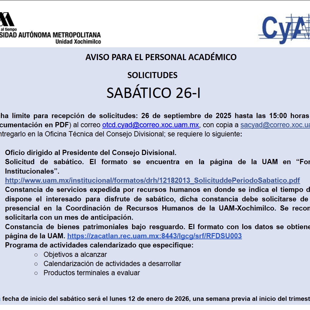 Sabático 25-I